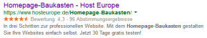 Google-Suchergebnis zu Homepage-Baukasten