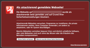 Seite geblockt wegen Hacking