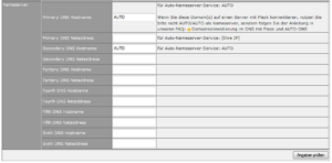 Angaben zum Nameserver