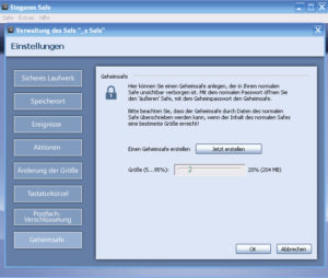 Abbildung - Steganos Safe-einrichten_einstellungen