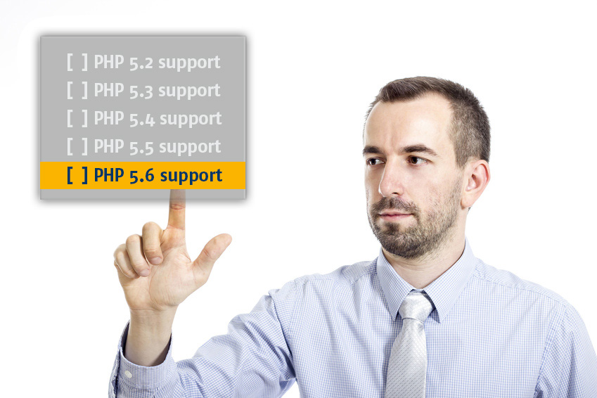 Titelmotiv: Verschiedene PHP-Versionen