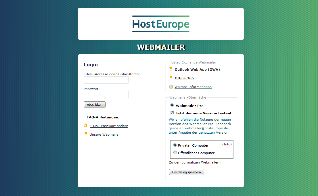 hosteurope webmailer login hosteurope webmailer login