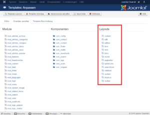 Abbildung 18 - Layouts im Template überschreiben