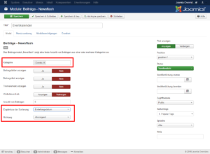 Abbildung 26 - Module Beiträge Newsflash