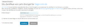 Abbildung - Lets Encrypt Zertifikat erstellen