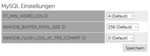 Abbildung - MySQL-Einstellungen_standard