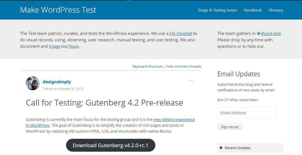 Abbildung - Zum Download von WordPress 5 als Pre-Release