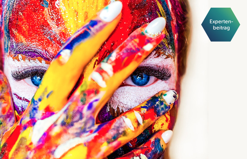 Titelmotiv - 15 Farbtools für Webdesign, die Sie ausprobieren sollten - Ganz buntes Gesicht