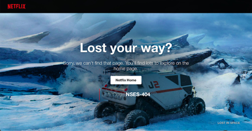 Abbildung_-_Die kreativsten 404-Fehlerseiten – Beispiel Netflix