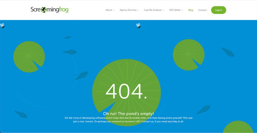 Abbildung_-_Die kreativsten 404-Fehlerseiten – Beispiel ScreamingFrog