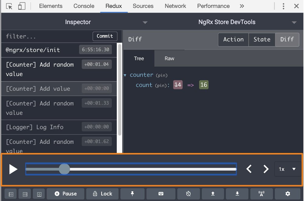 Abbildung - Redux DevTools - Time-Travel-Debugging