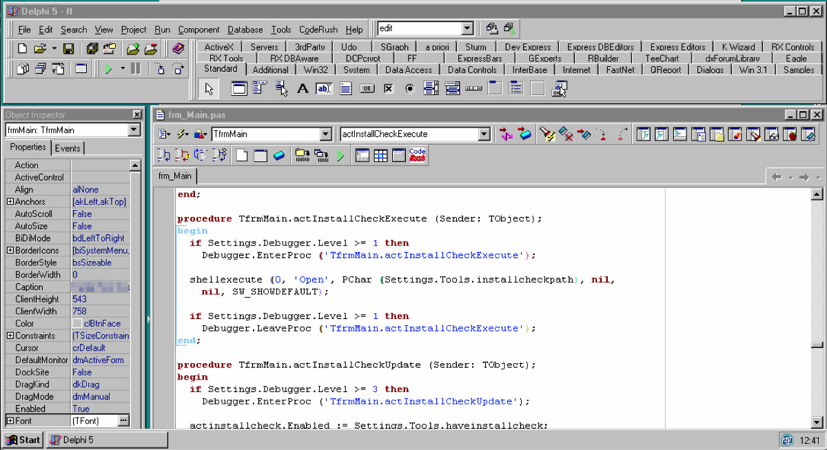 Abbildung - Docker im Entwickleralltag - Eine virtuelle Maschine mit einer archivierten Entwicklungsumgebung aus dem Jahr 2000: Windows NT4 und Borland Delphi 5