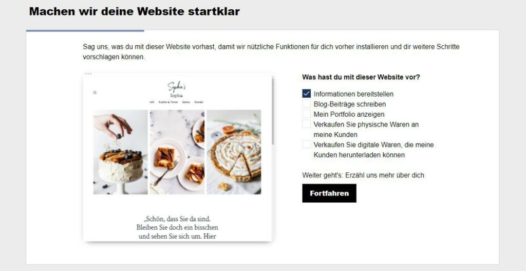 WordPress-Installation - Abbildung 2: Webseite individualisieren