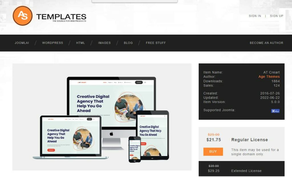 Abbildung - Joomla Responsive Themes - AT CeaArt 