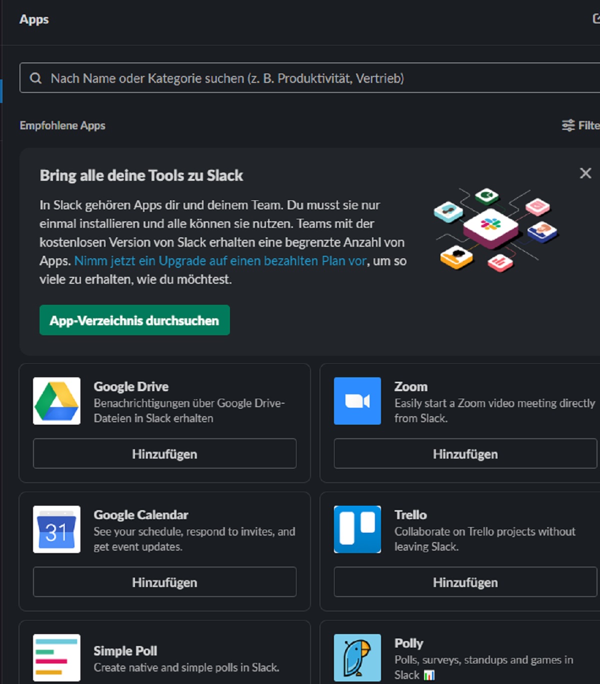 Abbildung - Slack Channel organisieren: Slack-Channel-Apps integrieren