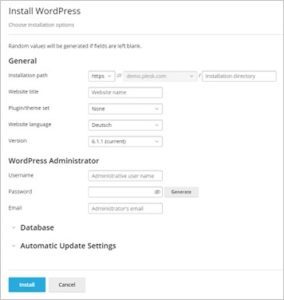 Abbildung 3 - WordPress-Anmeldeseite 