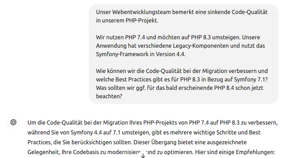 Abbildung 2 - ChatGPT Prompts - Je konkreter und spezifischer der Prompt, desto besser die Antwort.